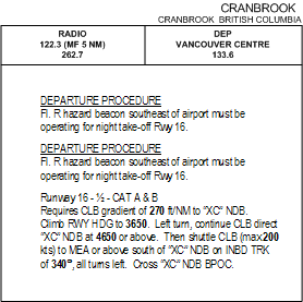 IFR departure procedures (training only), Langley Flying School