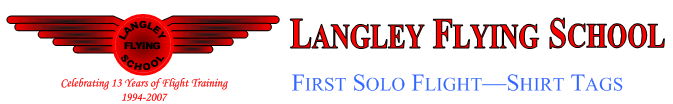 Feras Aboulhosn, First Solo Flight, May 17, 2002, Langley Flying School