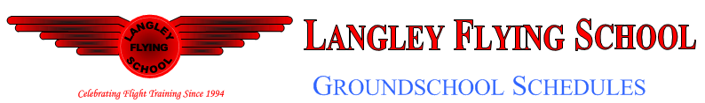 Groundschool Schedule