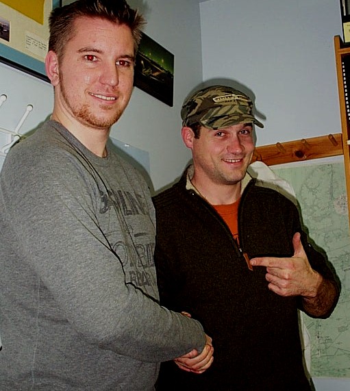 Alex Tremblay with Flight Instructor Philip Craig.  Langley Flying School