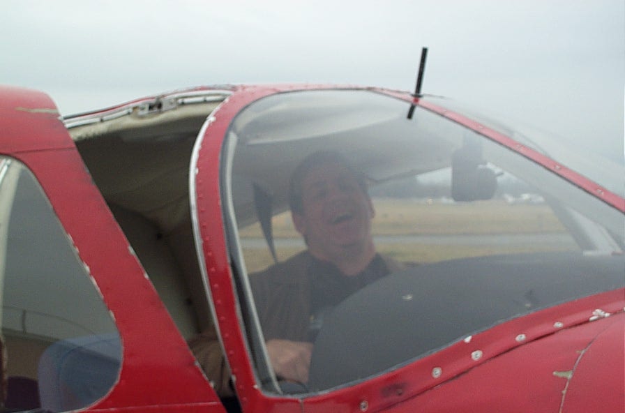 Joel Schacter in Cherokee FKKF after the completion of his First Solo Flight on January 17, 2008. Langley Flying School