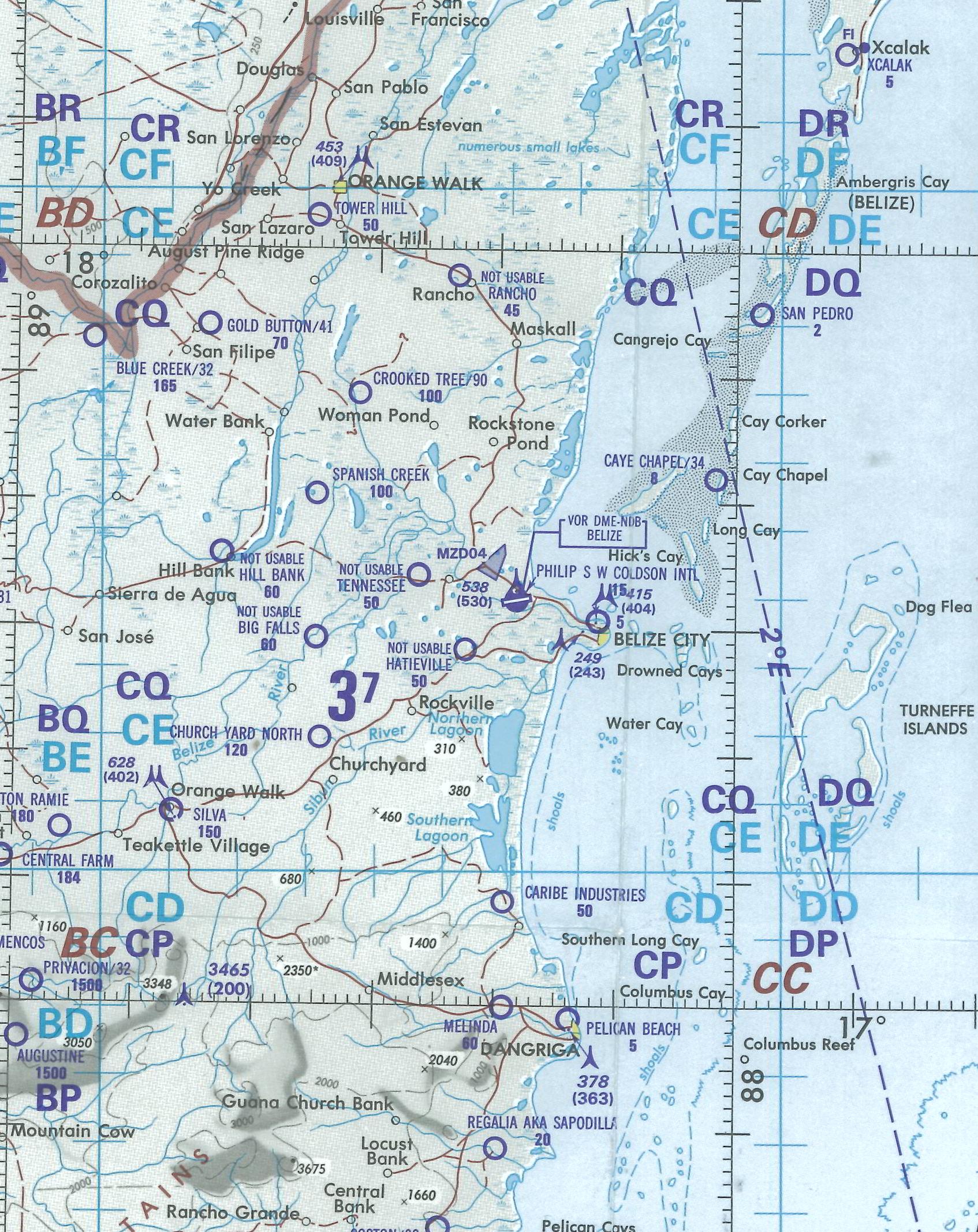 Belize City, Map Room, Langley Flying School