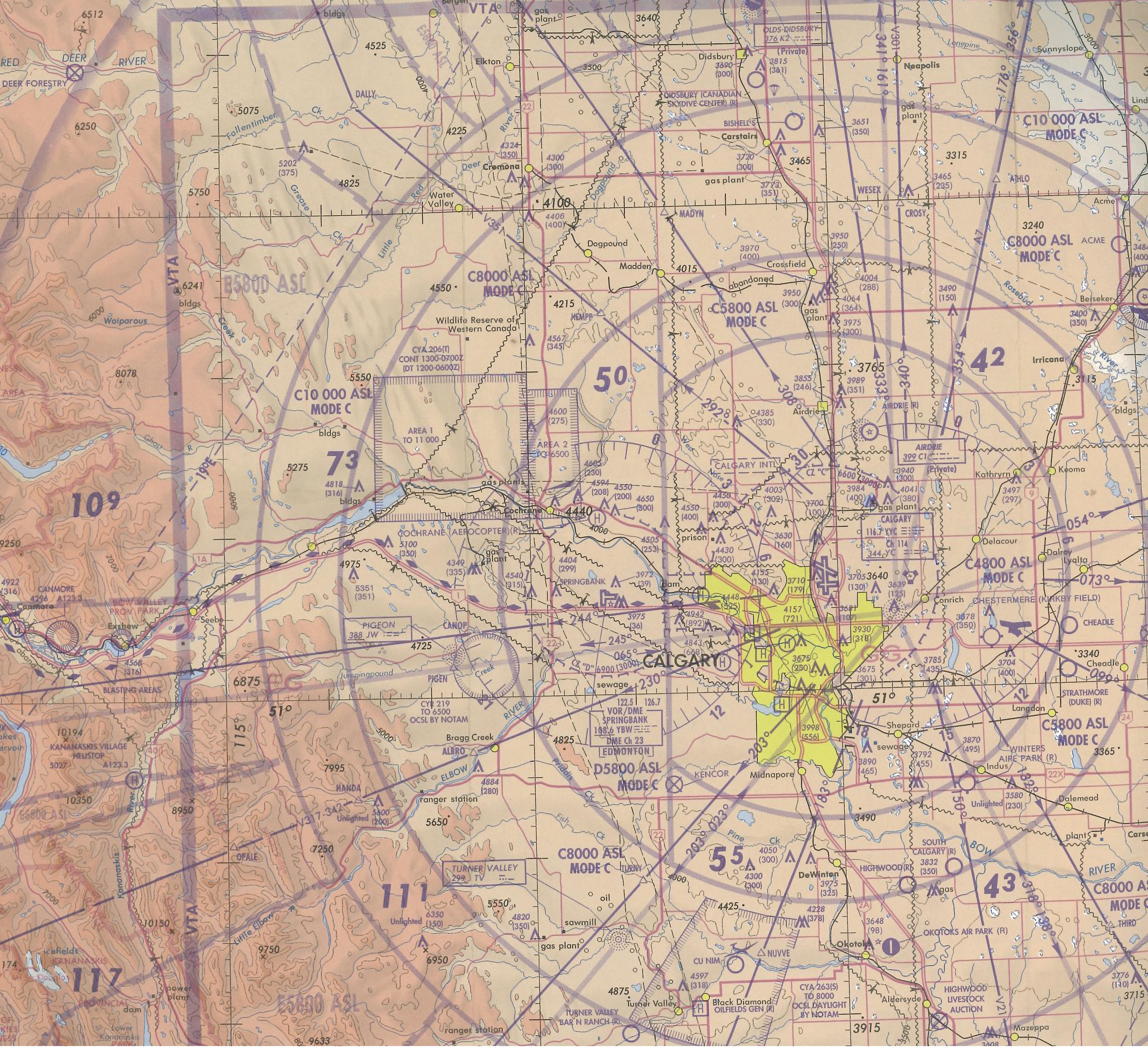 Calgary TCA, Langley Flying School's Map Room