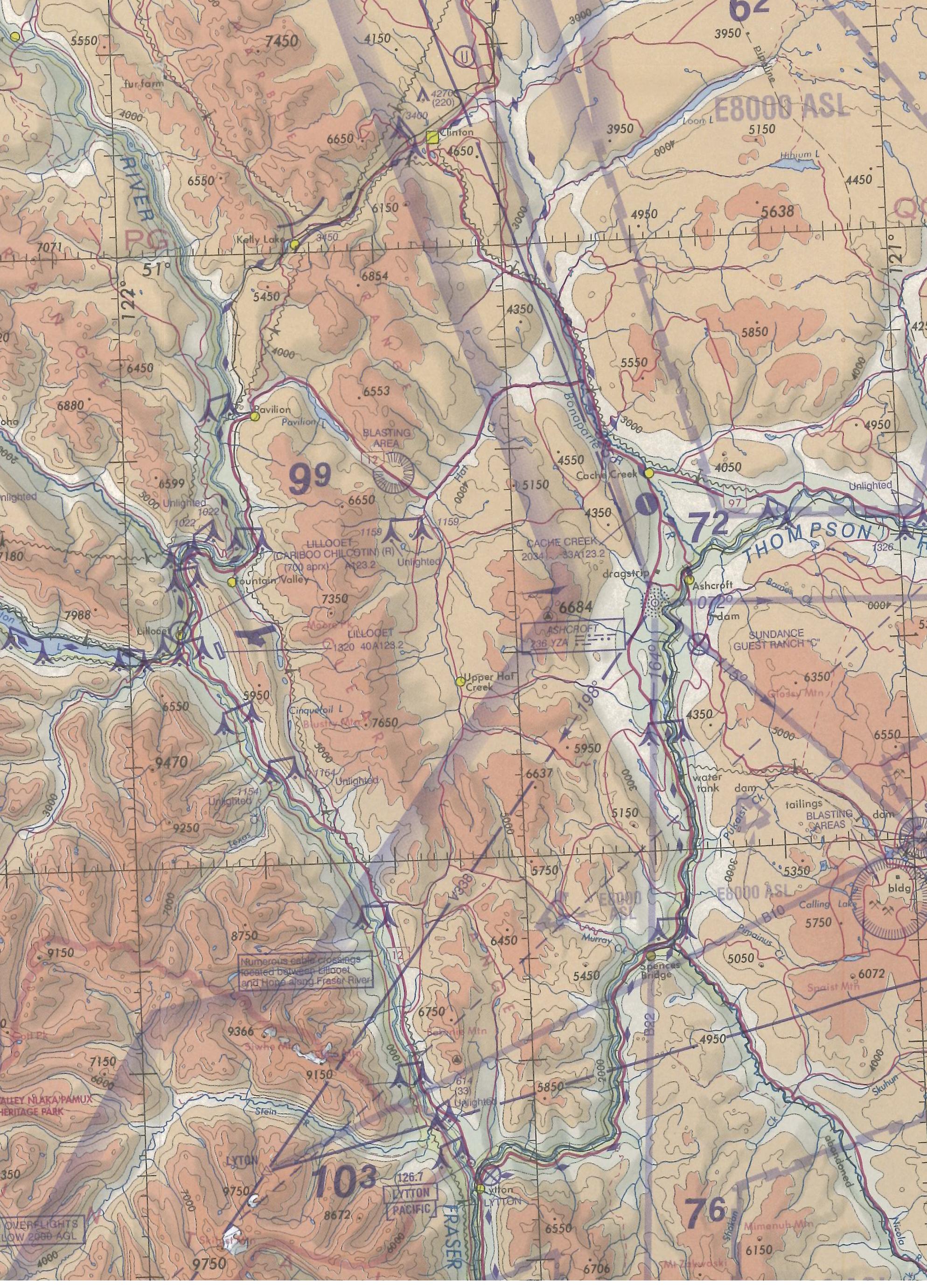 Map Room, Fraser Canyon (north), Langley Flying School