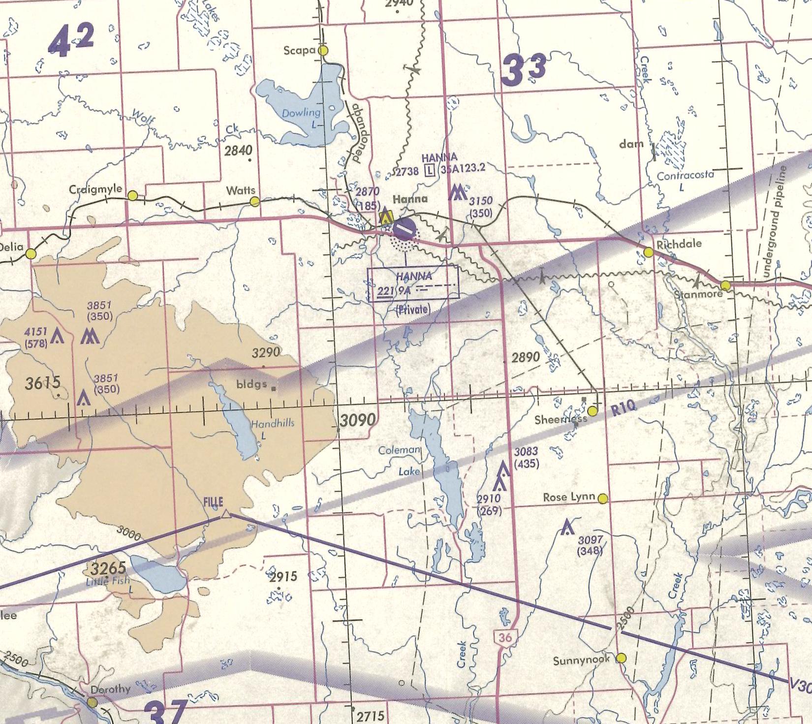 Map Room, Hanna, Langley Flying School