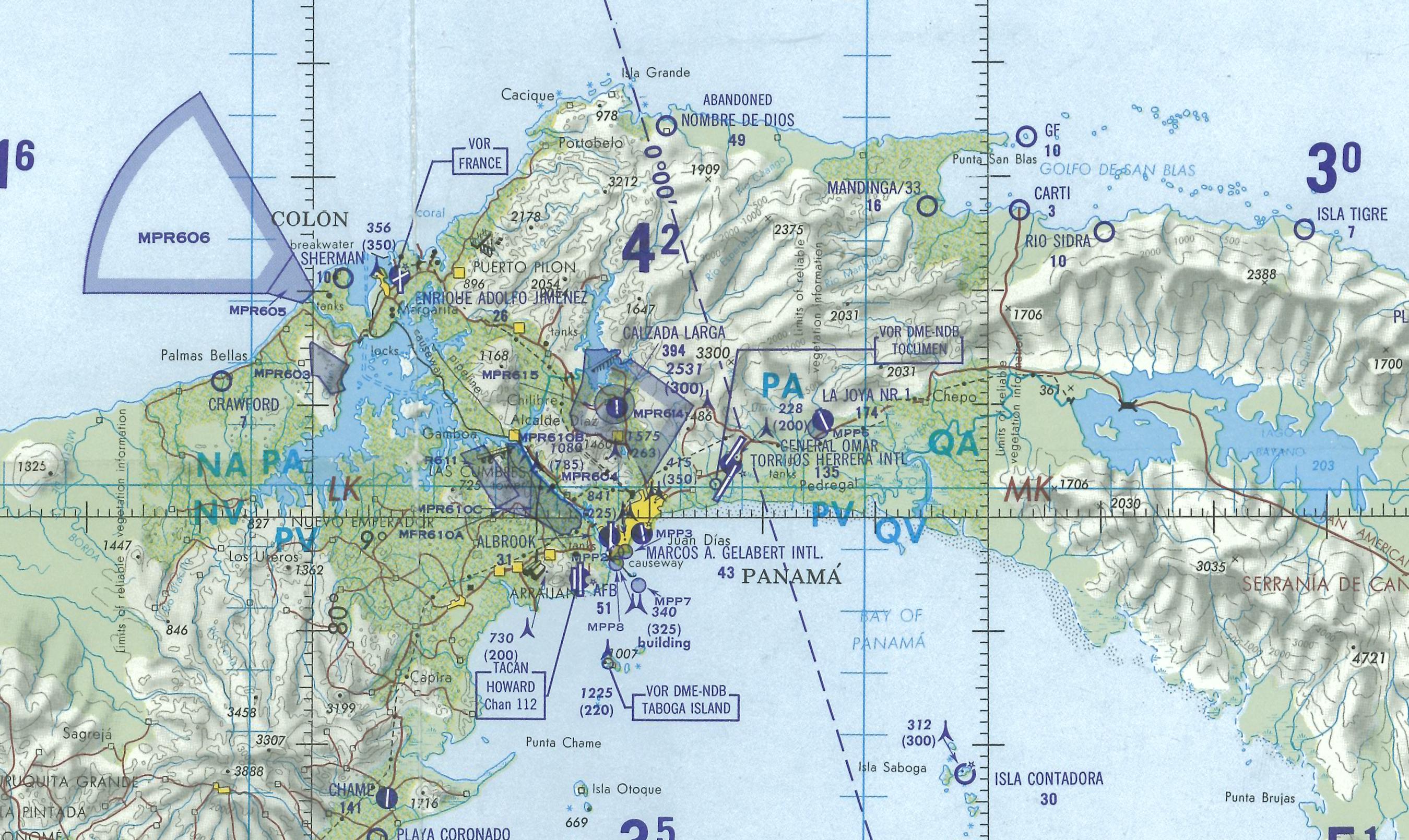 Panama, Map Room, Langley Flying School