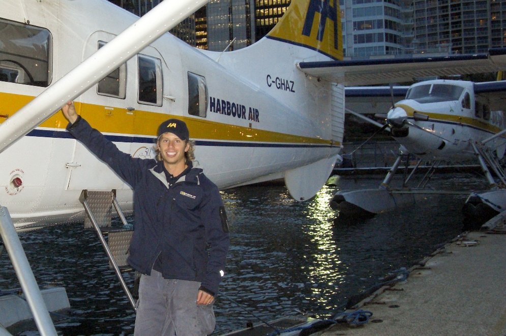 Darren Kroeker at work with Harbour Air.