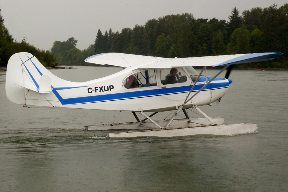 Darren with his Champ on wheels during training at Fort Langley.