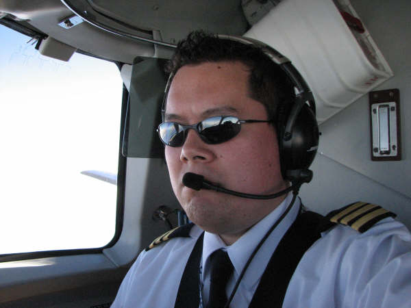 Justin Chung at work with Pacific Coastal Airlines in the Saab 340.  Langley Flying School