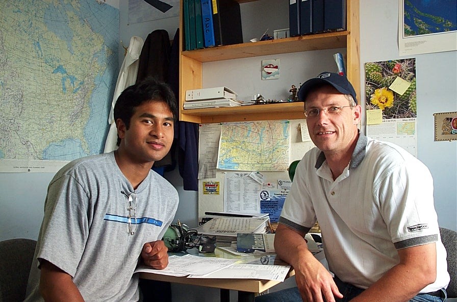 Commercial Pilot Graduate with Pilot Examiner Matt Edwards.  Langley Flying School.