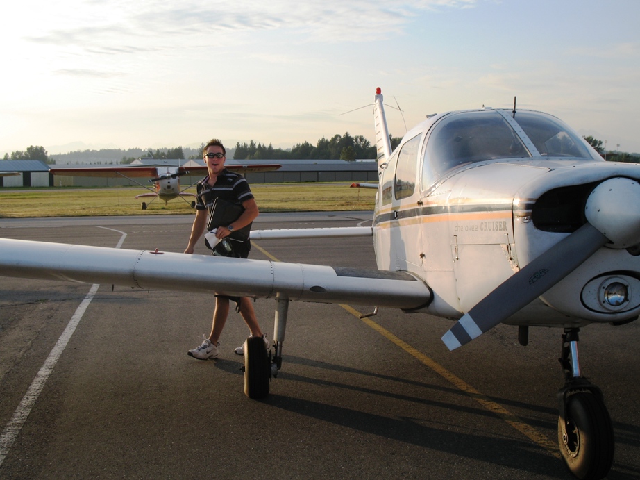 Brooklyn Anderson exist FKKF after completing his First Solo Flight on July 15, 2009.  Langley Flyinig School.