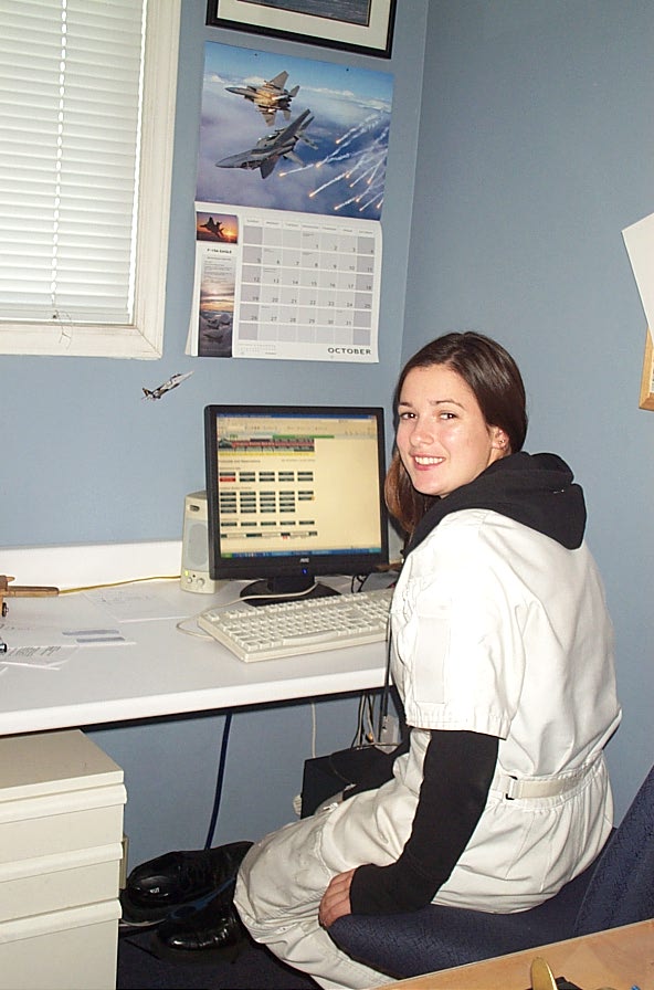 Flight Instructor Naomi Jones.  October, 2008.  Langley Flying School.