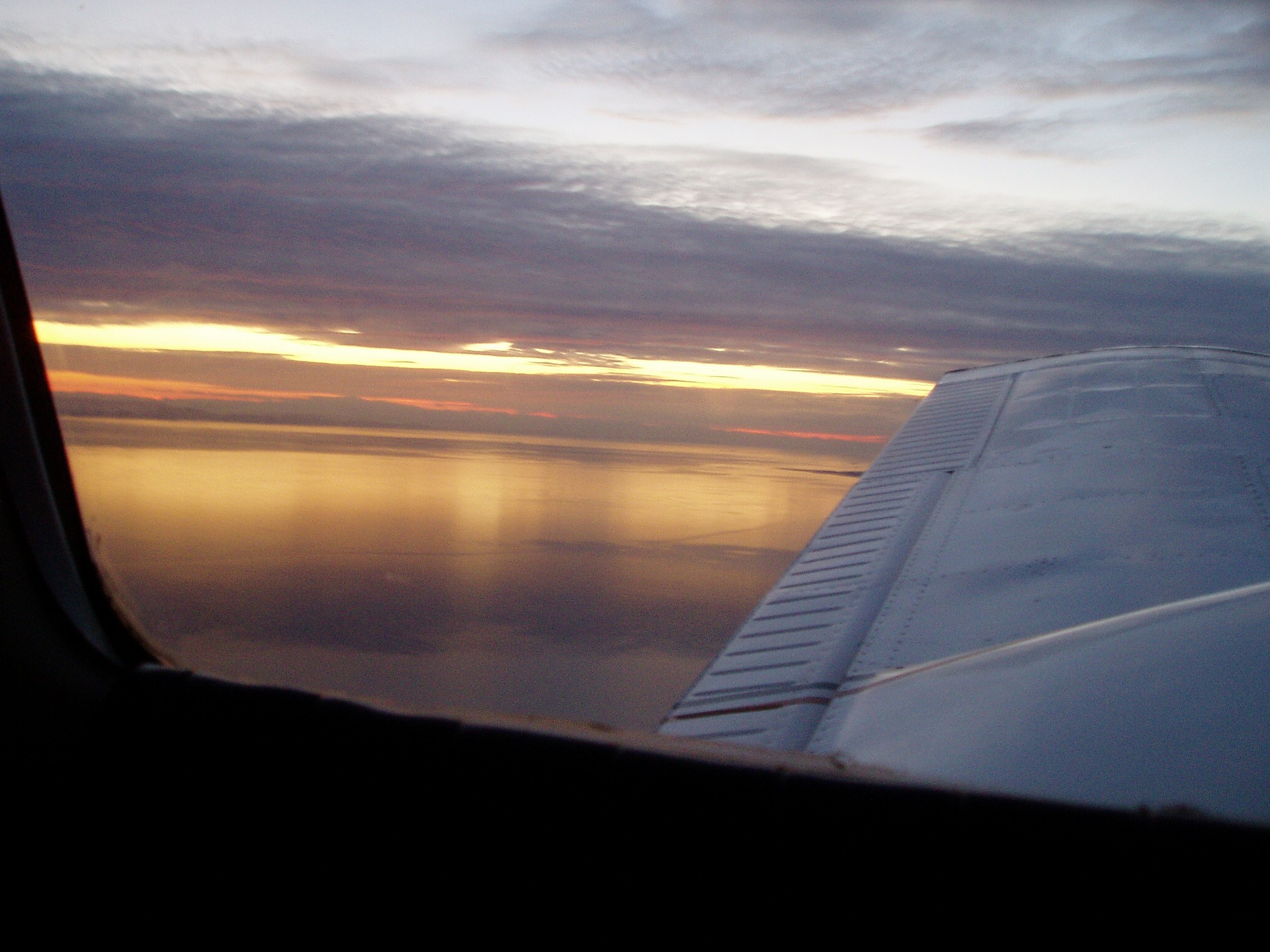 Sunset over the Georgia Strait, Langley Flying School